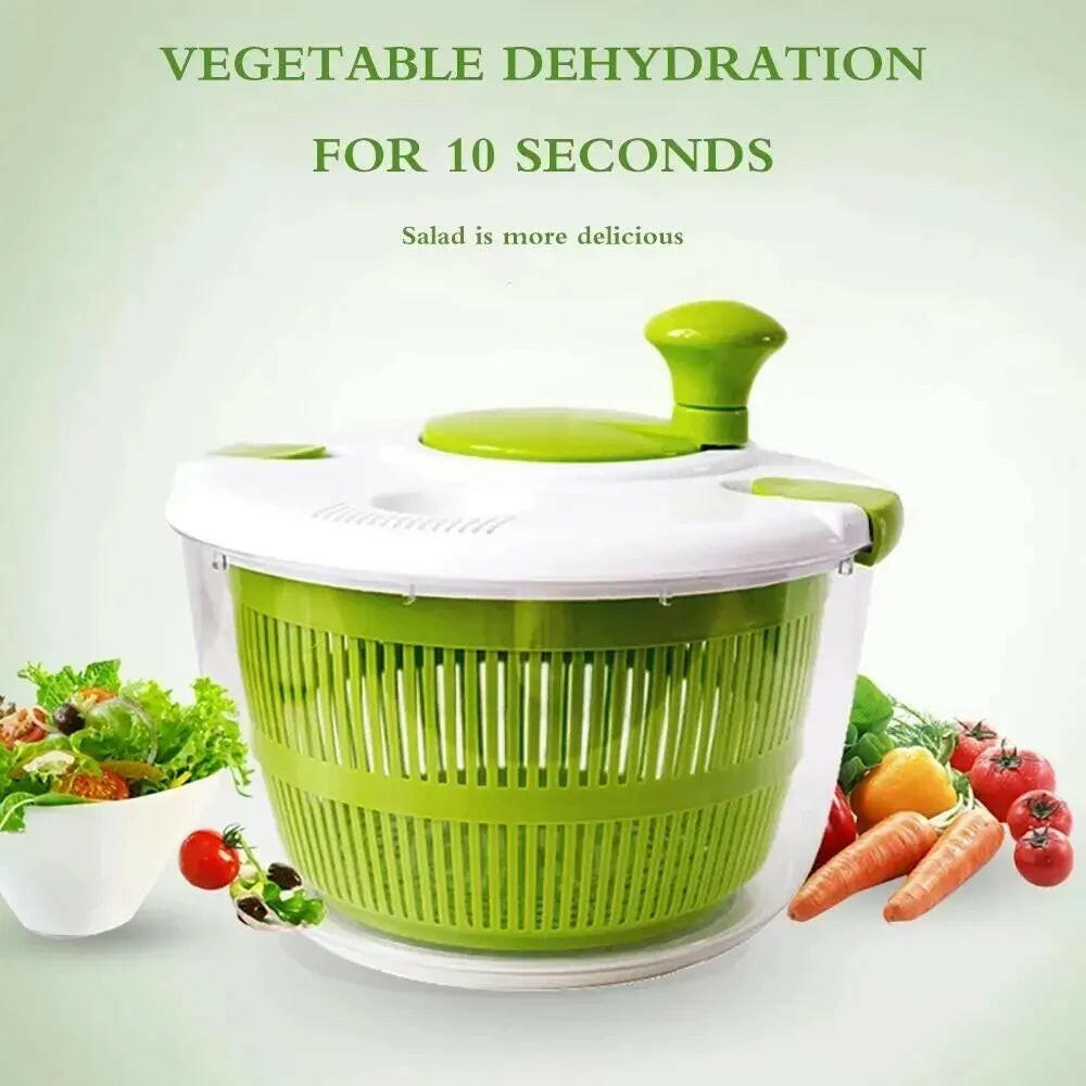 1Pc Salad Spinner Dryer Vegetable Fruit Food Dehydrator Quick Drying Multifunctio Manual Kitchen Household Vegetable Dehydrato