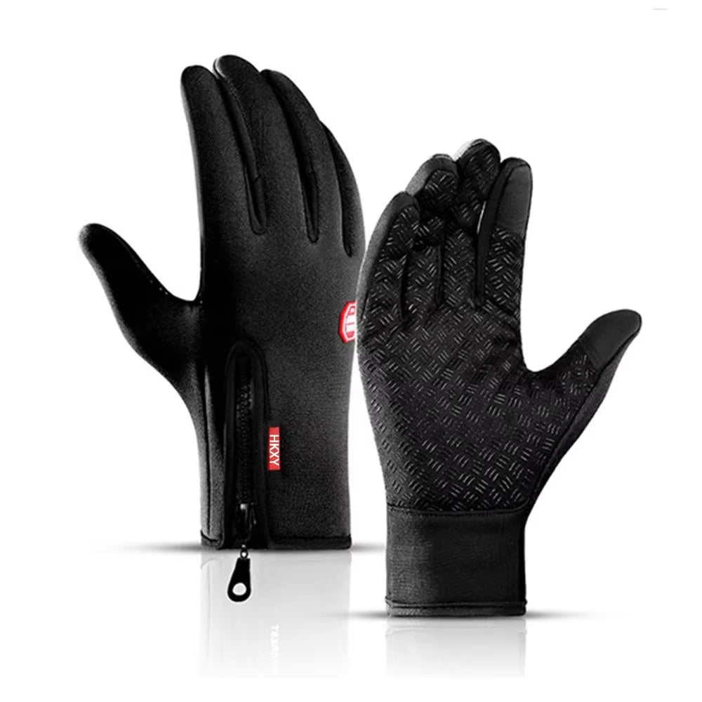 Men'S Cycling Gloves Winter Touchscreen Warm Women Bicycle Gym Outdoor Driving Motorcycle Waterproof Thermal Non-Slip Gloves