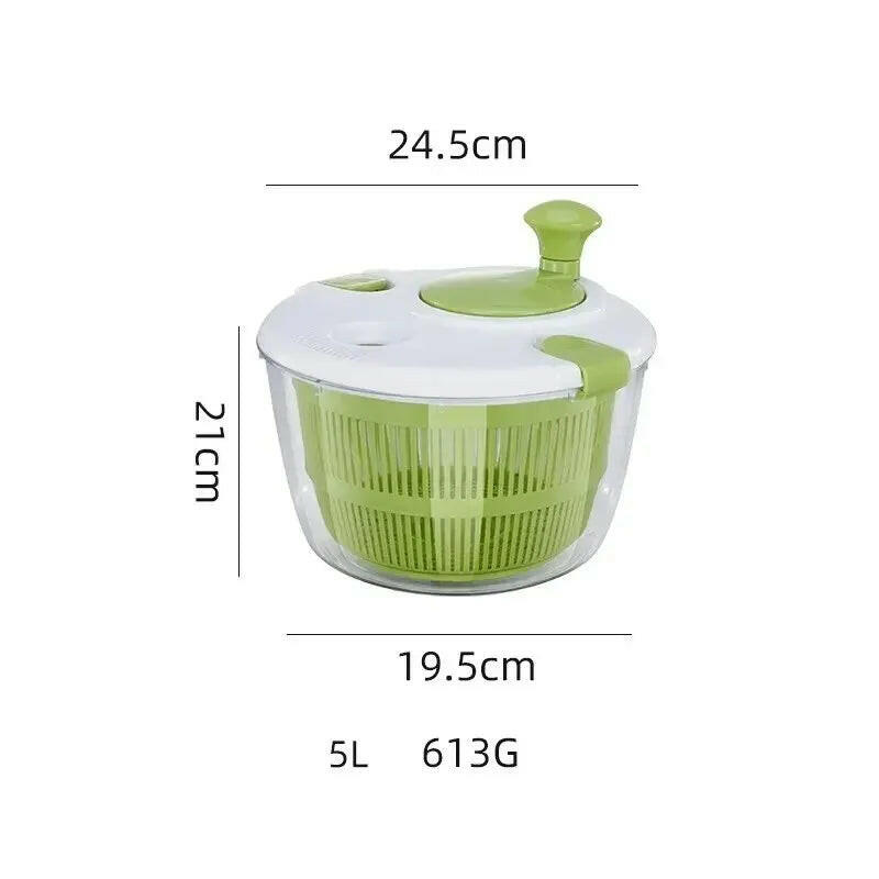 1Pc Salad Spinner Dryer Vegetable Fruit Food Dehydrator Quick Drying Multifunctio Manual Kitchen Household Vegetable Dehydrato