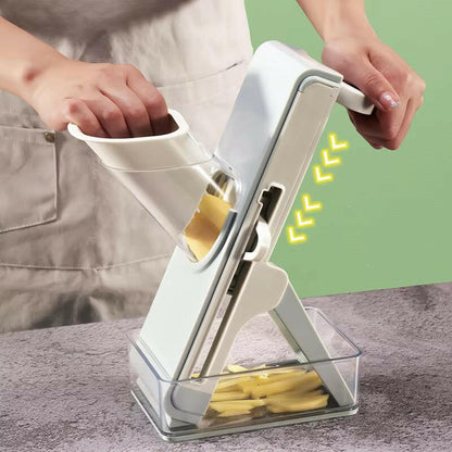 Slicer Safe Mandoline Vegetable Cutter Veggie Dicer Slicer for Julienne French Fry and Potato Get Storage Box with Lid