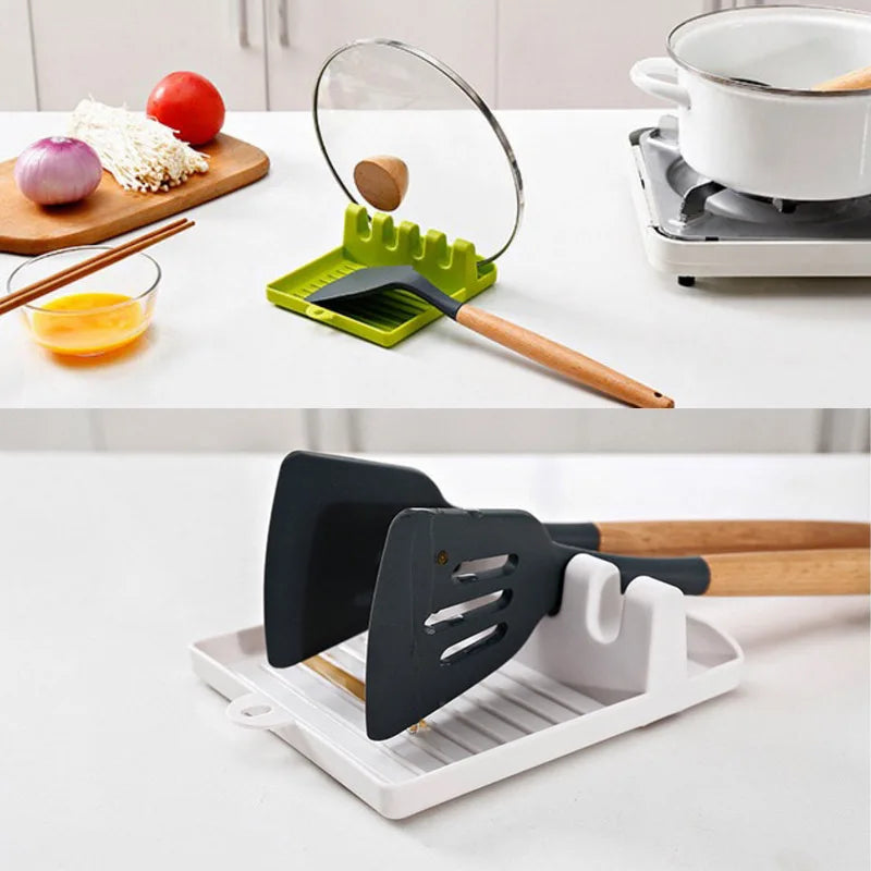 Non-Slip Kitchen Utensil Holder – Spoon, Fork, and Spatula Rest Organizer for Easy Cooking