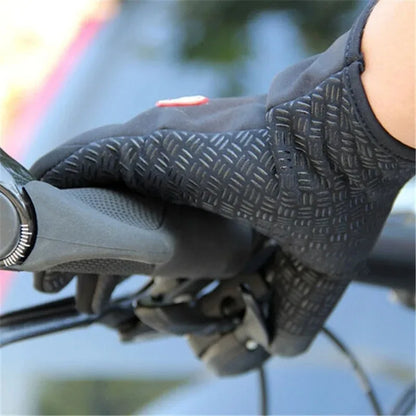 Men'S Cycling Gloves Winter Touchscreen Warm Women Bicycle Gym Outdoor Driving Motorcycle Waterproof Thermal Non-Slip Gloves